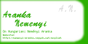 aranka nemenyi business card